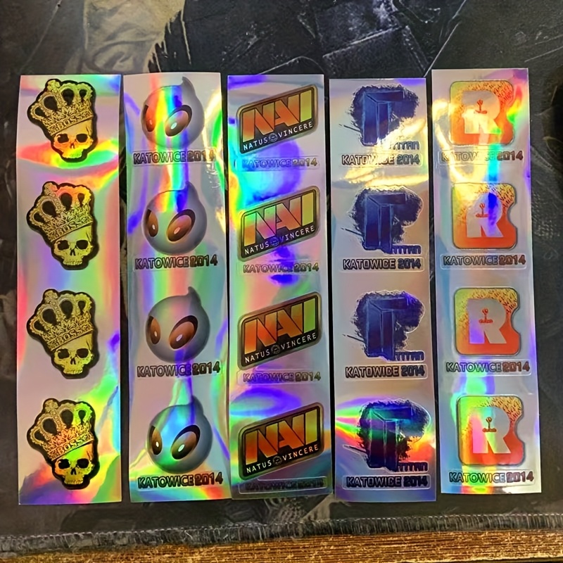 Esports Gaming Logos - Holographic Gaming Sticker Set, Waterproof Vinyl