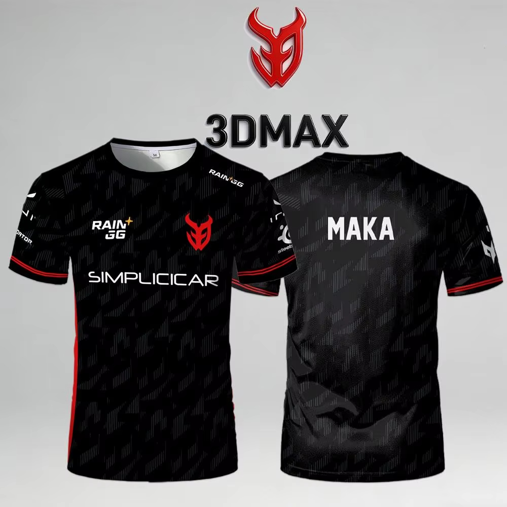 Esports Gaming Logos - 3DMAX Esports MAKA Player Jersey, Black