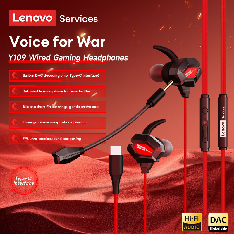 Esports Gaming Gear - Lenovo Y109 Wired Gaming Headset Shark