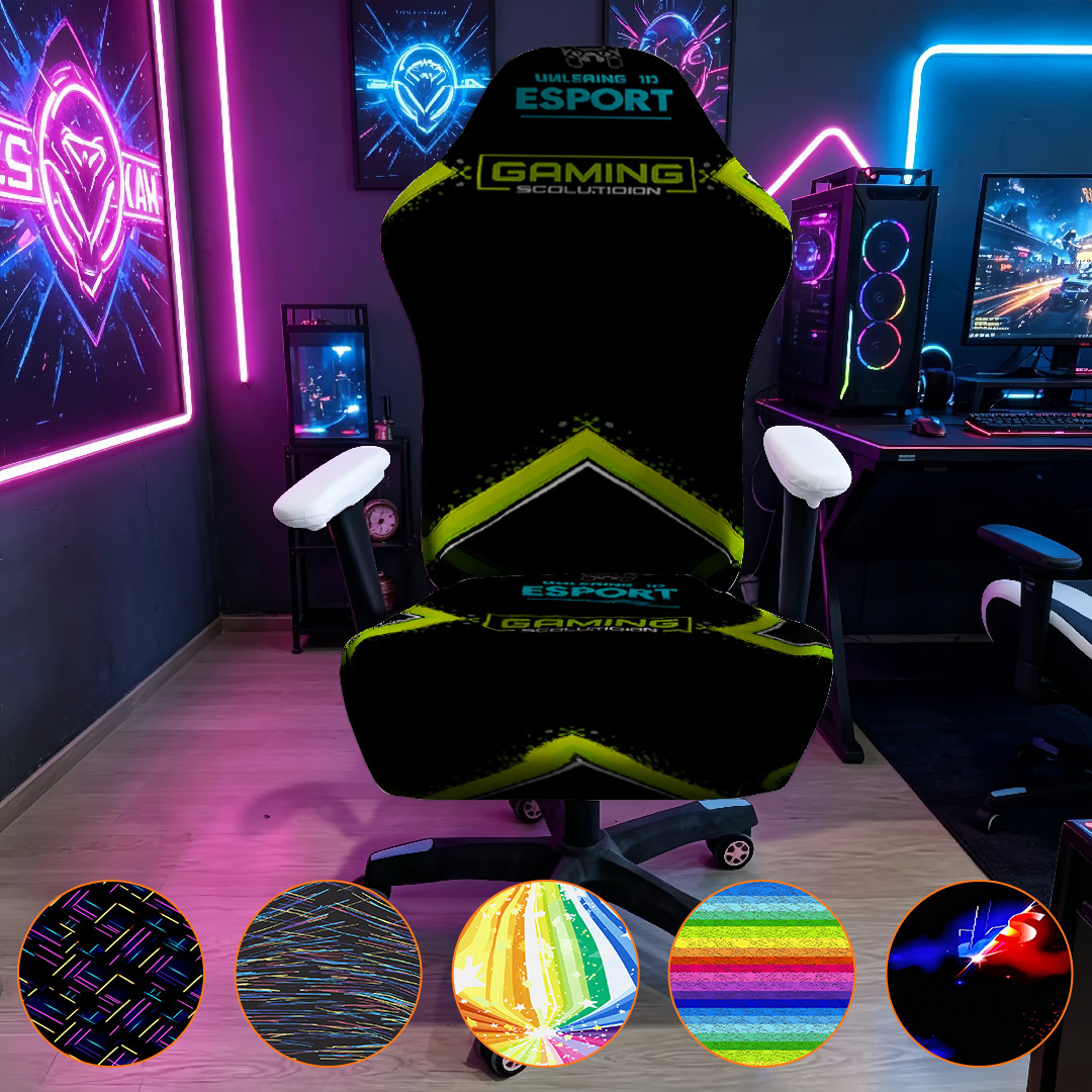 Esports Gaming Logos - High Stretch Gaming Chair Cover, Washable