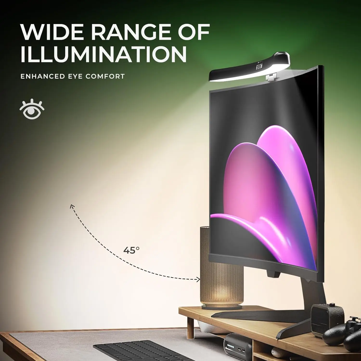 Monitor Light Bar Curved with  - Gaming Monitor Curved 评论和价格