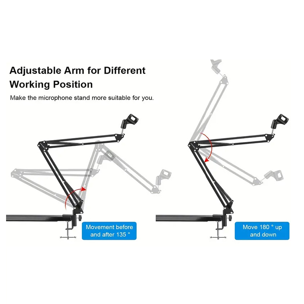 Foldable Metal Extendable Micr - Microphone Arm Boom 评论和价格