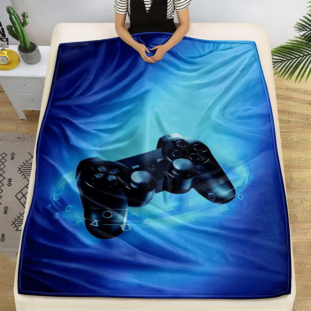Gaming Logo Fleece Throw Blank - Esports Gaming Logos 评论和价格