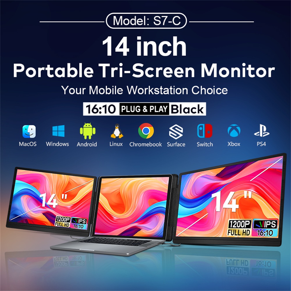 Rospider 14 to 16 Inch Dual Sc - Gaming Monitor Curved 评论和价格