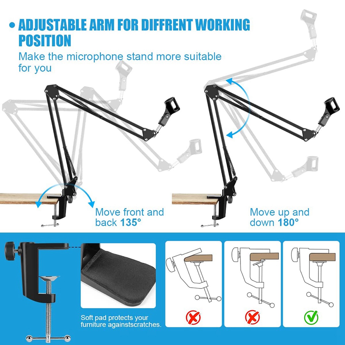 NALFI-Microphone Stand,Adjusta - Microphone Arm Boom 评论和价格