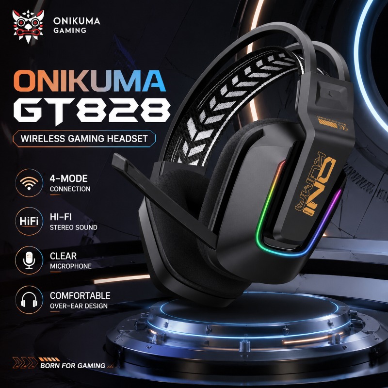 ONIKUMA GT828 Gaming Headset 4 - Esports Gaming Gear 评论和价格