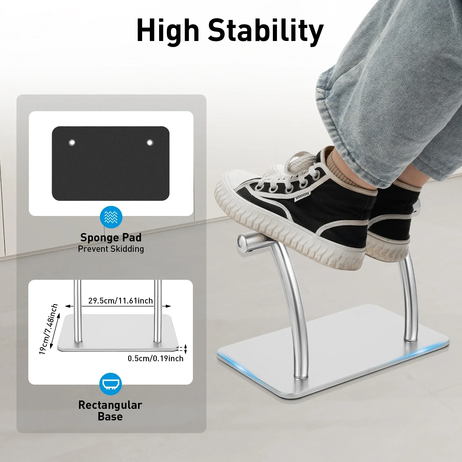 Stainless Steel Foot Rest for  - Footrest Under Desk 评论和价格