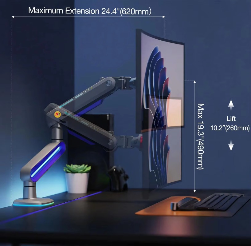 ERGONOMIC Gaming Monitor Arm f - Gaming Monitor Curved 评论和价格