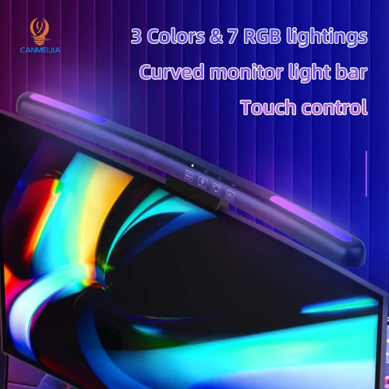 Curved LED Monitor Light Bar U - Gaming Monitor Curved 评论和价格